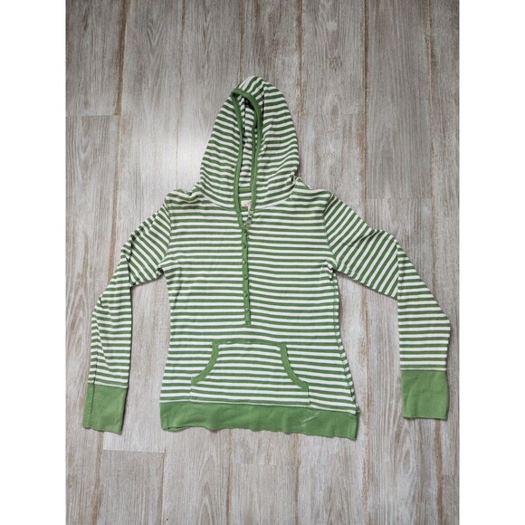 so wear it delcare it Tops - VTG Y2K So Wear It Declare It Waffle Knit Hoodie Green White Stripe Pocket Sz L